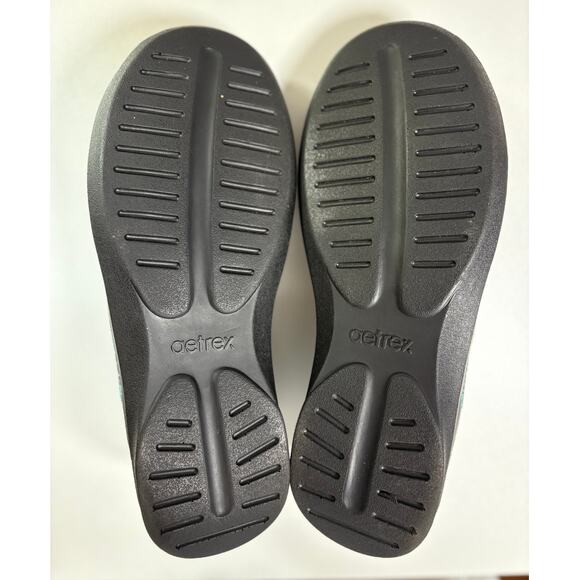 Aetrex US 7 Wide Leather Embroidered Lace Up Orthotic Comfort Shoes - Picture 5 of 7